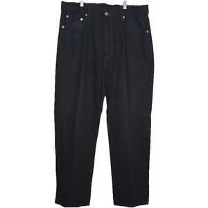 Levis 550 Jeans Mens 36x31 Black Relaxed Fit Straight Leg 2 Horses Patch